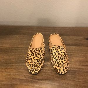 Banana republic Leopard flat mules size 8